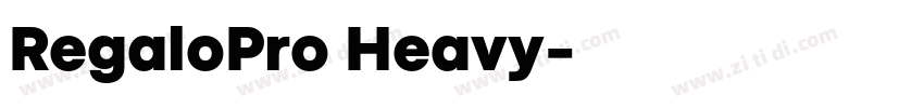 RegaloPro Heavy字体转换